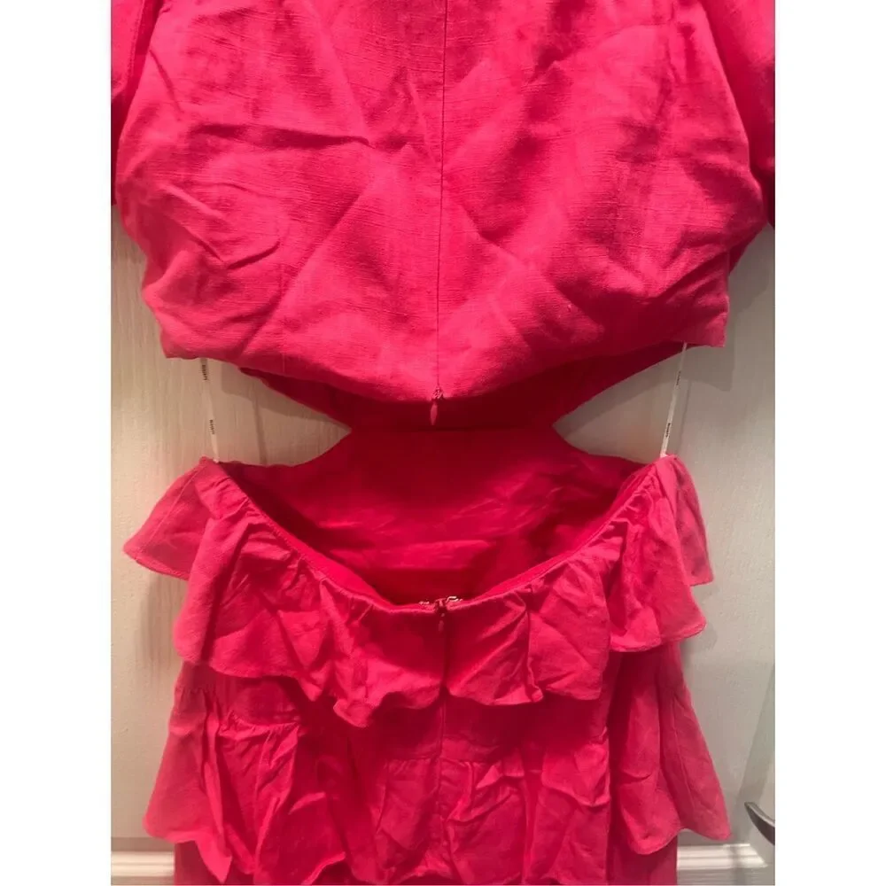 ELLIATT RIVIERA DRESS Vacation Maxi Dress Gown in Fuchsia pink size S NWT $394 - Picture 7 of 8